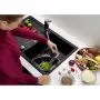 Blanco Tivo-S Silgranit zuhanyfejes csap, magas kifolyócső, kihúzható fej, modern mosogatókhoz is, magasnyomású /fekete/