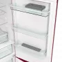 Gorenje ONRK619ER Old Timer alulfagyasztós kombinált hűtőszekrény, bordó, nofrost, 194 cm, 204/96 l, multiflow, fastfreeze, freshzone