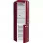 Gorenje ONRK619ER Old Timer alulfagyasztós kombinált hűtőszekrény, bordó, nofrost, 194 cm, 204/96 l, multiflow, fastfreeze, freshzone