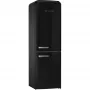 Gorenje ONRK619EBK Old Timer alulfagyasztós kombinált hűtőszekrény, fekete, nofrost, 194 cm, 204/96 l, multiflow, fastfreeze, freshzone