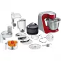 Bosch MUM55761 konyhai robotgép, bordó, 3d-s keverés, dagasztókar, keverőszár, habverő, aprósütemény-készítő tartozék, 900 w