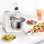 Bosch MUM5824C konyhai robotgép, fehér, 3d-s keverés, dagasztókar, keverőszár, habverő, 3 féle szeletelő/reszelőkorong, 1000 w