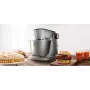 Bosch MUM9B34S27 konyhai robotgép, ezüst, 3d-s keverés, dagasztókar, keverőszár, habverő, húsdaráló, smartdough szenzor, 1400 w
