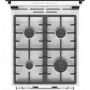 Gorenje GKS5C70WF kombinált tűzhely, 50 cm, gőzprogramok, led kijelző, teleszkópos sütősín, aquaclean, airfry, üveg dísztető, fehér