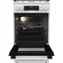 Gorenje GKS5C70WF kombinált tűzhely, 50 cm, gőzprogramok, led kijelző, teleszkópos sütősín, aquaclean, airfry, üveg dísztető, fehér