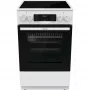 Gorenje GEC5C42WG elektromos tűzhely, 50 cm, fehér, silvermatte zománc, homemadeplus sütőtér, teleszkópos sütősín, időzítő