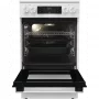 Gorenje GEC5C42WG elektromos tűzhely, 50 cm, fehér, silvermatte zománc, homemadeplus sütőtér, teleszkópos sütősín, időzítő