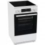 Gorenje GEC5C42WG elektromos tűzhely, 50 cm, fehér, silvermatte zománc, homemadeplus sütőtér, teleszkópos sütősín, időzítő