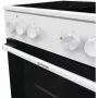 Gorenje GEC5A41WG elektromos tűzhely, 50 cm, fehér, silvermatte zománc, pizza funkció, gyors előmelegítés funkció, 62 literes sütőtér