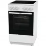 Gorenje GEC5A41WG elektromos tűzhely, 50 cm, fehér, silvermatte zománc, pizza funkció, gyors előmelegítés funkció, 62 literes sütőtér