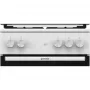 Gorenje GG5A13WJ gáztűzhely, 50 cm, fehér, szikragyújtás a sütőben is, homemade plus, silvermatte zománc, üveg dísztető