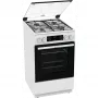 Gorenje GK5C62WH kombinált tűzhely, 50 cm, 70 l, led kijelző, teleszkópos sütősín, gyors előmelegítés, airfry, üveg dísztető, fehér