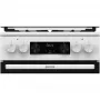 Gorenje GK5C62WH kombinált tűzhely, 50 cm, 70 l, led kijelző, teleszkópos sütősín, gyors előmelegítés, airfry, üveg dísztető, fehér