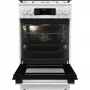 Gorenje GK5C62WH kombinált tűzhely, 50 cm, 70 l, led kijelző, teleszkópos sütősín, gyors előmelegítés, airfry, üveg dísztető, fehér