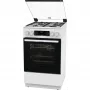 Gorenje GK5C62WH kombinált tűzhely, 50 cm, 70 l, led kijelző, teleszkópos sütősín, gyors előmelegítés, airfry, üveg dísztető, fehér