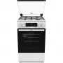 Gorenje GK5C41WJ kombinált tűzhely, 50 cm, 62 l, led kijelző, üveg dísztető, pizza funkció, aquaclean tisztítás, fehér