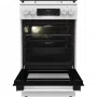 Gorenje GK5C41WJ kombinált tűzhely, 50 cm, 62 l, led kijelző, üveg dísztető, pizza funkció, aquaclean tisztítás, fehér