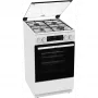 Gorenje GK5C41WJ kombinált tűzhely, 50 cm, 62 l, led kijelző, üveg dísztető, pizza funkció, aquaclean tisztítás, fehér