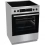 Gorenje GECS6C70XPA elektromos tűzhely, 60 cm, gőzfunkcióval, inox, aquaclean tisztítás, airfry, gyors előmelegítés, teleszkópos sütősín