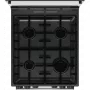 Gorenje GK5C62SH kombinált tűzhely, 50 cm, 70 l, led kijelző, teleszkópos sütősín, gyors előmelegítés, airfry, üveg dísztető, szürke