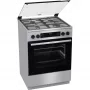 Gorenje GKS6C70XF kombinált tűzhely, 60 cm, gőzprogramok, led kijelző, teleszkópos sütősín, aquaclean, airfry, üveg dísztető, inox