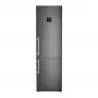 Liebherr CBNbsd 576i alulfagyasztós kombinált hűtőszekrény, fekete metál, 201 cm, nofrost, biofresh, duocooling, színes tft-kijelző, powercooling, icemaker