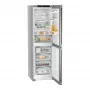 Liebherr CNsfd 5734 alulfagyasztós kombinált hűtőszekrény, ezüst, 201,5cm, nofrost, duocooling, színes tft kijelző, easytwist-ice, easyfresh, freshair, led