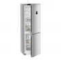 Liebherr CNsfd 5233 alulfagyasztós kombinált hűtőszekrény, ezüst, 185,5cm, nofrost, duocooling, színes tft kijelző, easyfresh, freshair, led