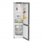 Liebherr KGNsdc 57Z03 alulfagyasztós kombinált hűtőszekrény, ezüst, 201,5 cm, nofrost, duocooling, érintővezérlés, powercooling, easyfresh, freshair szűrő, led
