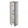 Liebherr KGNsdc 57Z03 alulfagyasztós kombinált hűtőszekrény, ezüst, 201,5 cm, nofrost, duocooling, érintővezérlés, powercooling, easyfresh, freshair szűrő, led