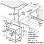 HBG6750W1 Beépítési méretrajz