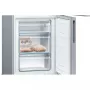 Bosch KGV39VLEAS alulfagyasztós kombinált hűtőszekrény, inoxlook, 201 cm, 249/94 l, lowfrost, vitafresh fiók, easyaccess polc, gyorsfagyasztás