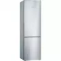 Bosch KGV39VLEAS alulfagyasztós kombinált hűtőszekrény, inoxlook, 201 cm, 249/94 l, lowfrost, vitafresh fiók, easyaccess polc, gyorsfagyasztás