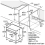 HSG7584B1 Beépítési méretrajz