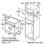 HSG7584B1 Beépítési méretrajz
