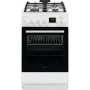 AEG CKB56490BW PlusSteam kombinált tűzhely, 50 cm, 58 l, gőzfunkció, airfry sütőtálca, digitális óra, fehér