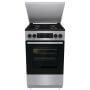 Gorenje GK5C63SH kombinált tűzhely, szürke, 50cm, 70 l, airfry, teleszkópos sütősín, gyors előmelegítés, aquaclean tisztítás, fém tető