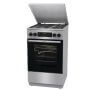 Gorenje GKS5C71XF kombinált tűzhely, inox, 50 cm, extrasteam gőzfunkció, teleszkópos sütősín, airfry, katalitikus, forgónyárs, fém tető
