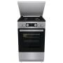 Gorenje GK5C42SH-B kombinált tűzhely, szürke 50 cm, 70 l, pizza funkció, aquaclean tisztítás, teleszkópos sütősín, led kijelző, fém tető