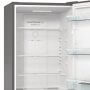 Gorenje N61EA2XL4 alulfagyasztós kombinált hűtőszekrény, 185 cm, 204/96 l, nofrost, led kijelző az ajtón, fastfreeze gyorsfagyasztás, freshzone, szürke