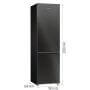 Hisense RB5P410SBFC alulfagyasztós kombinált hűtőszekrény, fekete inox, 203 cm, 283/130 l, nofrost, wifi, gyorshűtés, multiflow, led kijelző