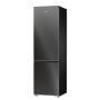 Hisense RB5P410SBFC alulfagyasztós kombinált hűtőszekrény, fekete inox, 203 cm, 283/130 l, nofrost, wifi, gyorshűtés, multiflow, led kijelző