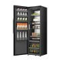 Hisense RL5K370GSFD hűtőszekrény, fekete, 185,6 cm, 392 l,wifi, inverteres, gyors hűtés, multiairflow, freshbox 0 fokos rekesz