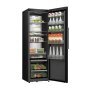 Hisense RL5K370GSFD hűtőszekrény, fekete, 185,6 cm, 392 l,wifi, inverteres, gyors hűtés, multiairflow, freshbox 0 fokos rekesz