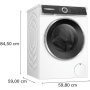 Bosch WGH256A6BY elöltöltős mosógép, 10kg, 1600 f/p., wifi, i-dos auto. adagolás, touchcontrol, gőzfunkció, vasaláskönnyítés, antistain