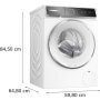 Bosch WGB25692BY elöltöltős mosógép, 10 kg, 1600 f/p., wifi, touchcontrol, gőzfunkció, vasaláskönnyítés, antistain, mini töltet