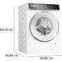 Bosch WGB256A6BY elöltöltős mosógép, 10kg, 1600 f/p., wifi, i-dos auto. adagolás, touchcontrol, gőzfunkció, vasaláskönnyítés, antistain