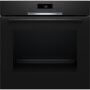 Bosch HQG572EB3 beépíthető sütő, fekete, 8 sütőfunkció, gőzfunkciós, airfry funkció, 3d hőlégbefúvás, pirolitikus tisztítás, 71 l