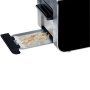 Bosch TAT8613N kenyérpirító, styline, fekete, 9 pirítási fokozat, mirrorheating, kiolvasztás, melegítés, melegítőrács, 860 w