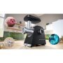 Bosch MFWS650B húsdaráló, fekete, 3.5 kg/perc daráló kapacitás, 3 db daráló tárcsa, kolbásztöltő tartozék, 2100 w